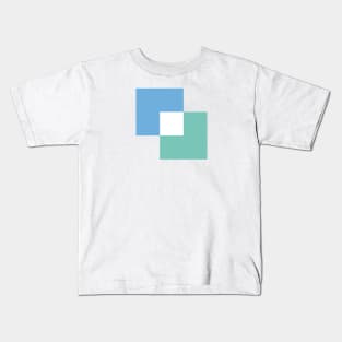 Blue green boxes Kids T-Shirt